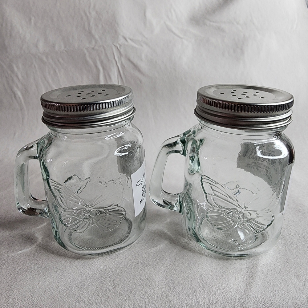 Dolly Parton Salt and Pepper Shakers Set 4oz Glass Mason Spice Jars NWT
